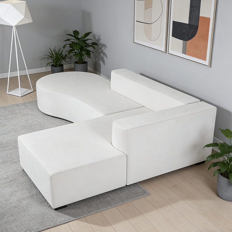 ARCCOMP Vacuum Compressed Curved Modular Foam Sofa