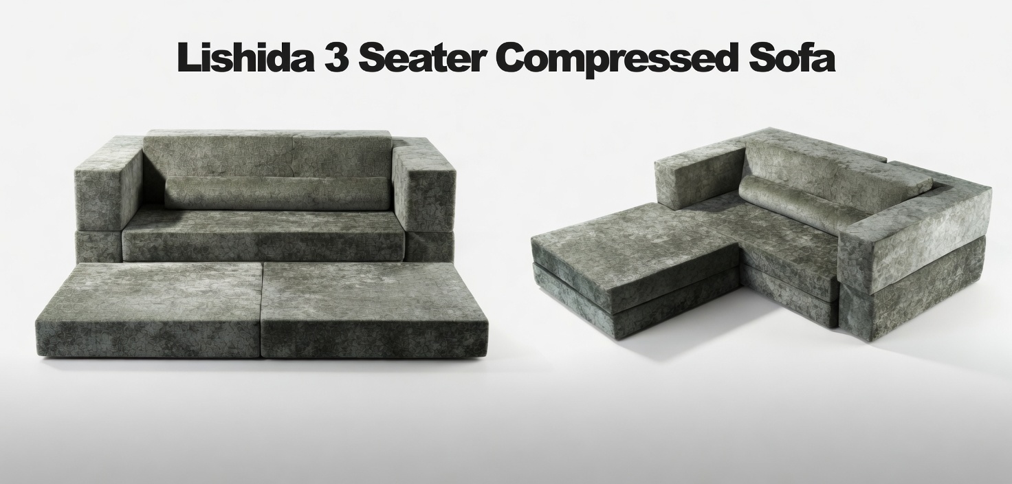 Lishida 3 Seater Compressed Sofa